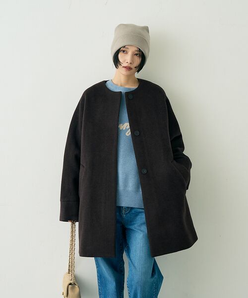 Rouge vif la cle / ルージュ・ヴィフ ラクレ アウター | 【TICCA/ティッカ】ノーカラーテントコート | 詳細4