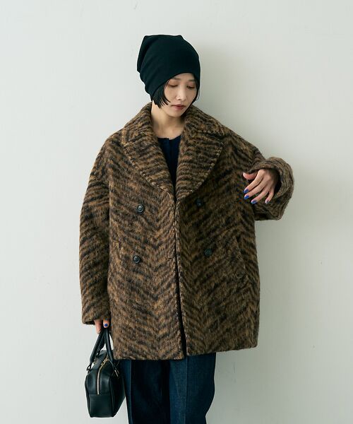 Rouge vif la cle / ルージュ・ヴィフ ラクレ ピーコート | 【TICCA/ティッカ】ウールゼブラシャギーピーコート | 詳細1