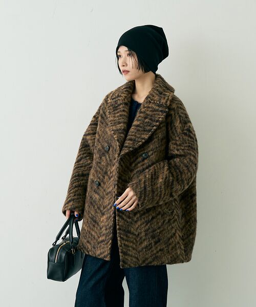 Rouge vif la cle / ルージュ・ヴィフ ラクレ ピーコート | 【TICCA/ティッカ】ウールゼブラシャギーピーコート | 詳細3