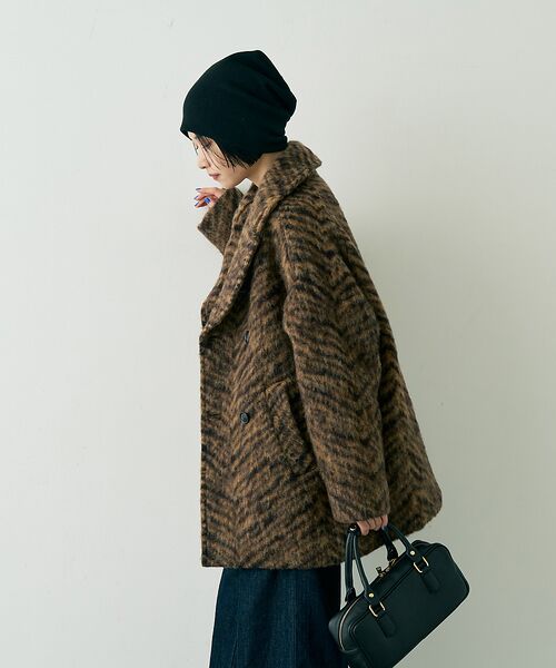 Rouge vif la cle / ルージュ・ヴィフ ラクレ ピーコート | 【TICCA/ティッカ】ウールゼブラシャギーピーコート | 詳細4