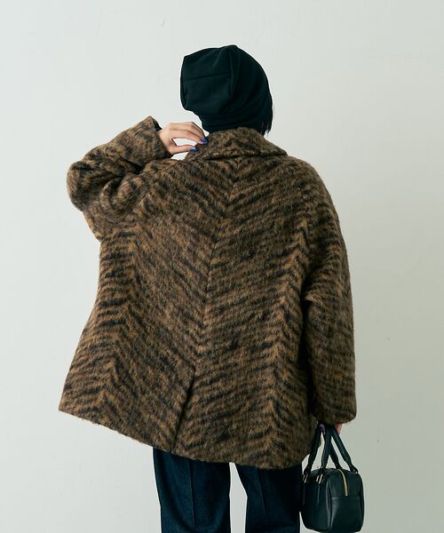 Rouge vif la cle / ルージュ・ヴィフ ラクレ ピーコート | 【TICCA/ティッカ】ウールゼブラシャギーピーコート | 詳細5