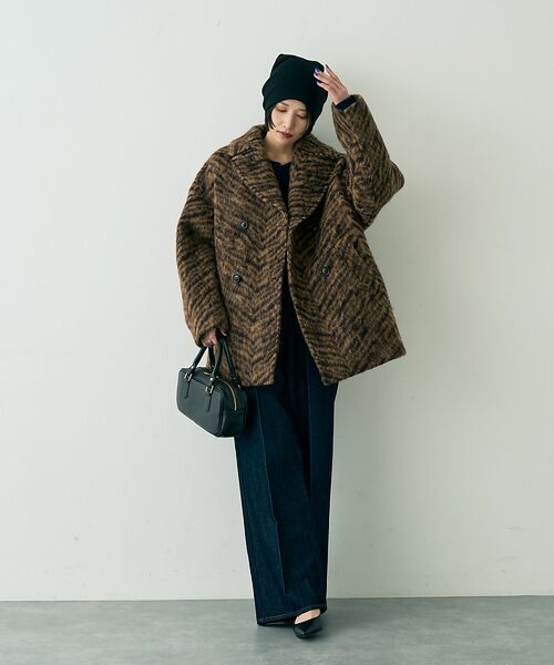 Rouge vif la cle / ルージュ・ヴィフ ラクレ ピーコート | 【TICCA/ティッカ】ウールゼブラシャギーピーコート | 詳細6