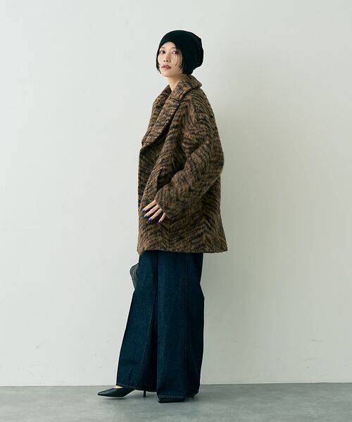 Rouge vif la cle / ルージュ・ヴィフ ラクレ ピーコート | 【TICCA/ティッカ】ウールゼブラシャギーピーコート | 詳細8