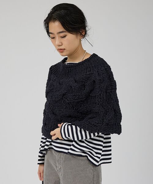 Rouge vif la cle / ルージュ・ヴィフ ラクレ ニット・セーター | 【IRONING/アイロニング】cable cape ケーブルケープ | 詳細1