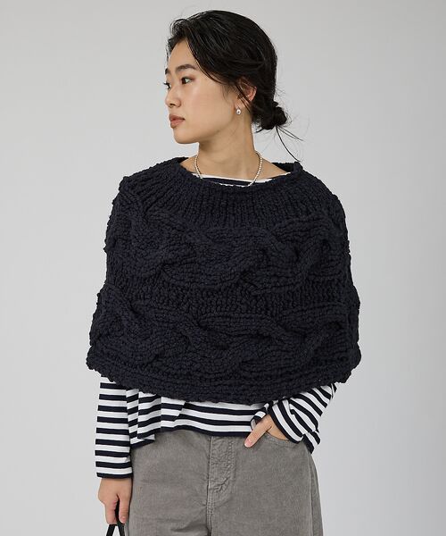 Rouge vif la cle / ルージュ・ヴィフ ラクレ ニット・セーター | 【IRONING/アイロニング】cable cape ケーブルケープ | 詳細2