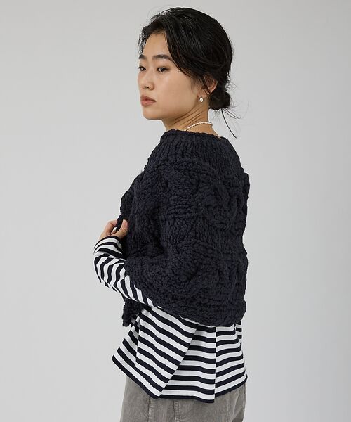 Rouge vif la cle / ルージュ・ヴィフ ラクレ ニット・セーター | 【IRONING/アイロニング】cable cape ケーブルケープ | 詳細3