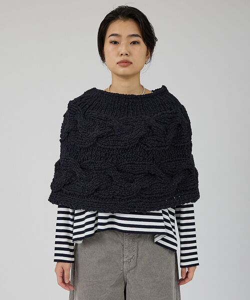 Rouge vif la cle / ルージュ・ヴィフ ラクレ ニット・セーター | 【IRONING/アイロニング】cable cape ケーブルケープ | 詳細9