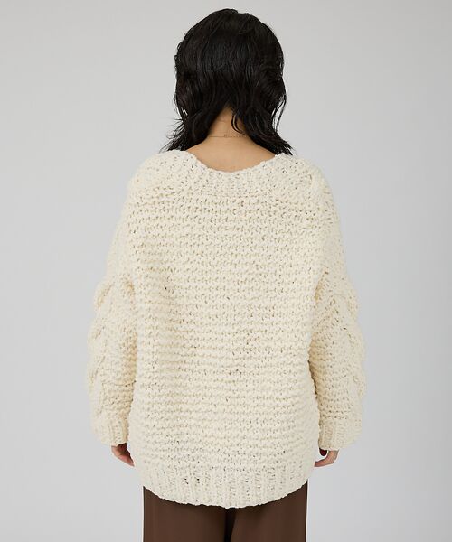 Rouge vif la cle / ルージュ・ヴィフ ラクレ カーディガン・ボレロ | 【IRONING/アイロニング】cable rough cd ケーブルカーディガ | 詳細11