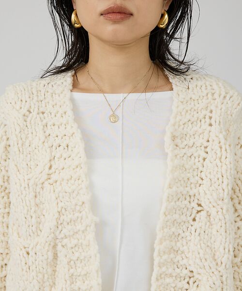 Rouge vif la cle / ルージュ・ヴィフ ラクレ カーディガン・ボレロ | 【IRONING/アイロニング】cable rough cd ケーブルカーディガ | 詳細12