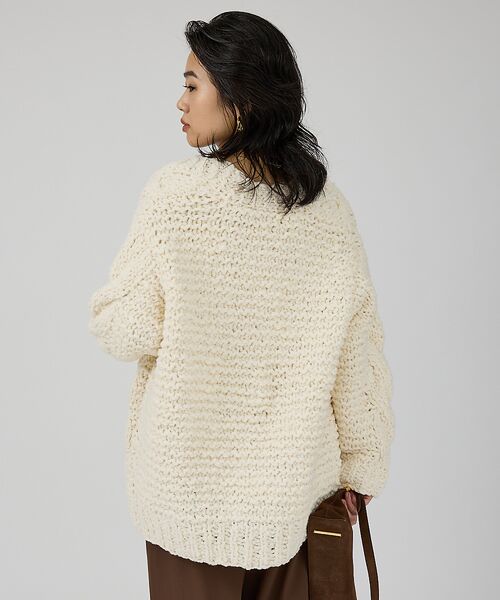 Rouge vif la cle / ルージュ・ヴィフ ラクレ カーディガン・ボレロ | 【IRONING/アイロニング】cable rough cd ケーブルカーディガ | 詳細4