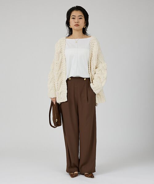 Rouge vif la cle / ルージュ・ヴィフ ラクレ カーディガン・ボレロ | 【IRONING/アイロニング】cable rough cd ケーブルカーディガ | 詳細5