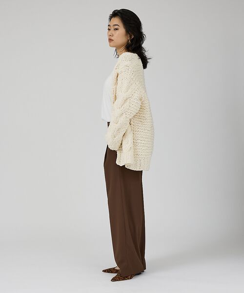 Rouge vif la cle / ルージュ・ヴィフ ラクレ カーディガン・ボレロ | 【IRONING/アイロニング】cable rough cd ケーブルカーディガ | 詳細7