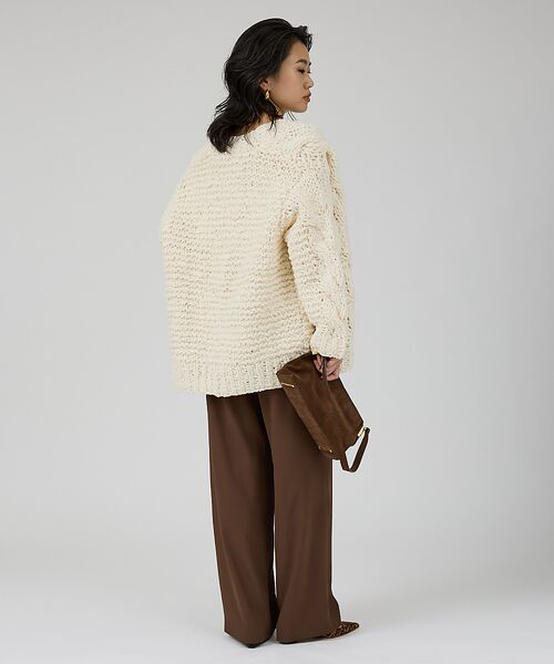 Rouge vif la cle / ルージュ・ヴィフ ラクレ カーディガン・ボレロ | 【IRONING/アイロニング】cable rough cd ケーブルカーディガ | 詳細8