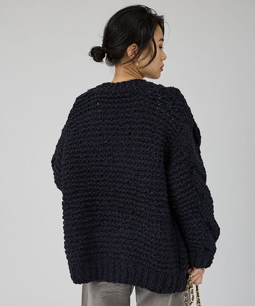 Rouge vif la cle / ルージュ・ヴィフ ラクレ カーディガン・ボレロ | 【IRONING/アイロニング】cable rough cd ケーブルカーディガ | 詳細17