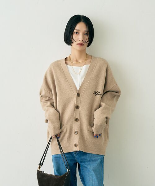 Rouge vif la cle / ルージュ・ヴィフ ラクレ カーディガン・ボレロ | 【ST.JOHNS 3RD CLUB/セントジョンズサードクラブ】ロゴカーディガ | 詳細1