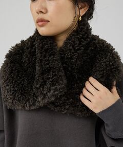 Rouge vif la cle / ルージュ・ヴィフ ラクレ マフラー・ショール・スヌード・ストール | 【HELEN MOORE/ヘレンムーア】アシンメトリーフェイクファースカーフ /