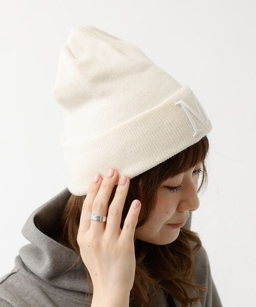 Rouge vif la cle / ルージュ・ヴィフ ラクレ ハット | 【MICA×NEW ERA/マイカ×ニューエラ】knit cap ロゴ刺繍ニット | 詳細11