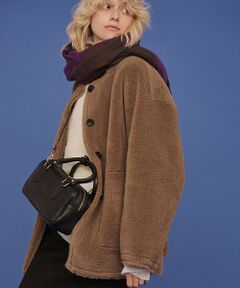 Rouge vif la cle / ルージュ・ヴィフ ラクレ アウター | 【2サイズ展開】2WAYスウェードリバーシブルボアコート / ノーカラーコート