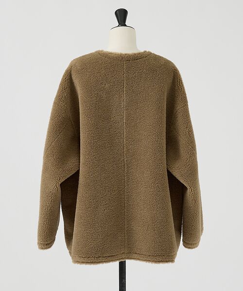 Rouge vif la cle / ルージュ・ヴィフ ラクレ アウター | 【2サイズ展開】2WAYスウェードリバーシブルボアコート / ノーカラーコート | 詳細10