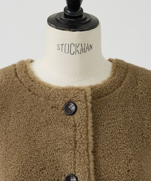 Rouge vif la cle / ルージュ・ヴィフ ラクレ アウター | 【2サイズ展開】2WAYスウェードリバーシブルボアコート / ノーカラーコート | 詳細11