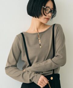 Rouge vif la cle / ルージュ・ヴィフ ラクレ ニット・セーター | 【一部店舗限定】センターシーム ボートネックニットプルオーバー