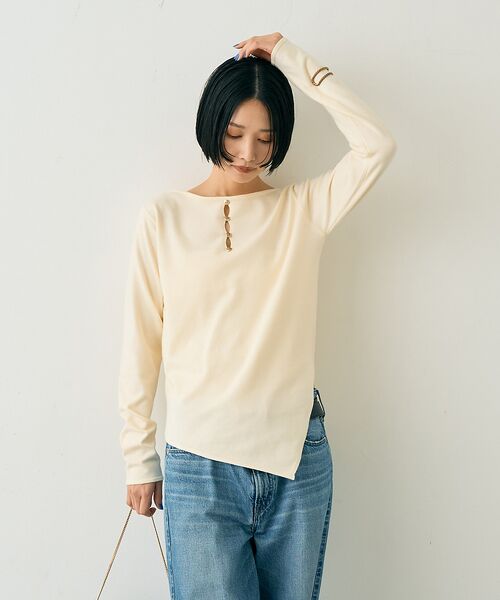 Rouge vif la cle / ルージュ・ヴィフ ラクレ ニット・セーター | 【一部店舗限定】センターシーム ボートネックニットプルオーバー | 詳細1