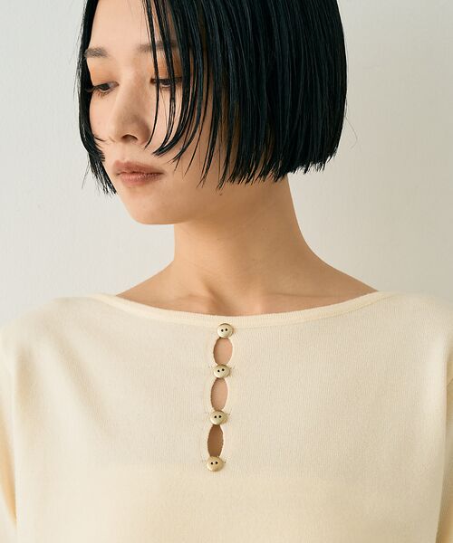 Rouge vif la cle / ルージュ・ヴィフ ラクレ ニット・セーター | 【一部店舗限定】センターシーム ボートネックニットプルオーバー | 詳細11