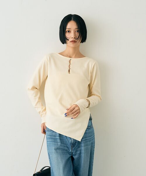 Rouge vif la cle / ルージュ・ヴィフ ラクレ ニット・セーター | 【一部店舗限定】センターシーム ボートネックニットプルオーバー | 詳細2