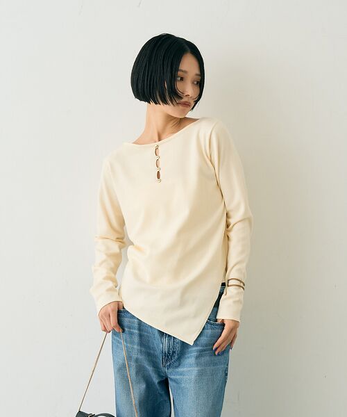 Rouge vif la cle / ルージュ・ヴィフ ラクレ ニット・セーター | 【一部店舗限定】センターシーム ボートネックニットプルオーバー | 詳細3