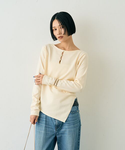 Rouge vif la cle / ルージュ・ヴィフ ラクレ ニット・セーター | 【一部店舗限定】センターシーム ボートネックニットプルオーバー | 詳細4