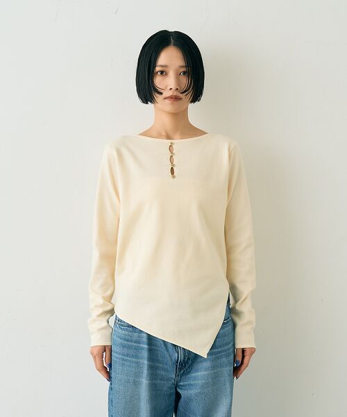 Rouge vif la cle / ルージュ・ヴィフ ラクレ ニット・セーター | 【一部店舗限定】センターシーム ボートネックニットプルオーバー | 詳細7