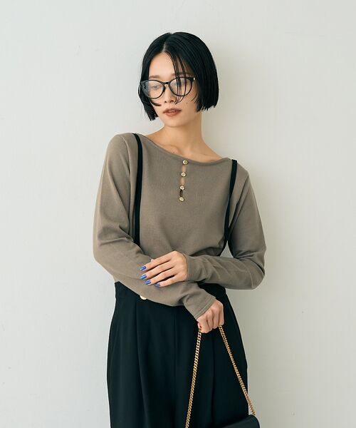 Rouge vif la cle / ルージュ・ヴィフ ラクレ ニット・セーター | 【一部店舗限定】センターシーム ボートネックニットプルオーバー | 詳細28