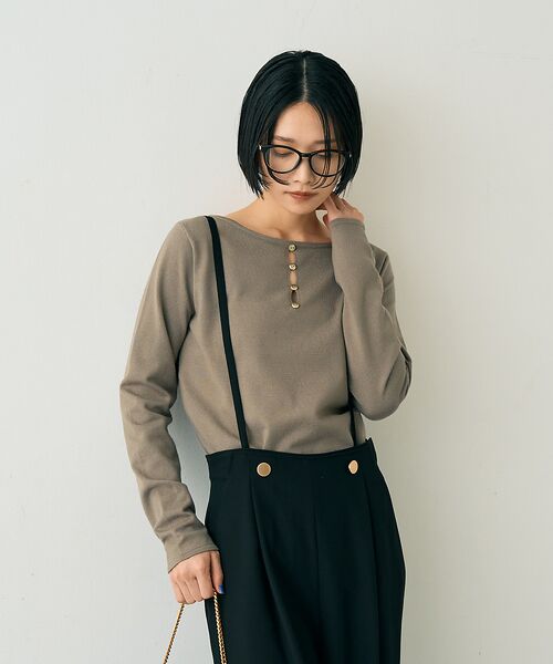 Rouge vif la cle / ルージュ・ヴィフ ラクレ ニット・セーター | 【一部店舗限定】センターシーム ボートネックニットプルオーバー | 詳細29