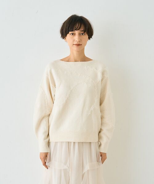 Rouge vif la cle / ルージュ・ヴィフ ラクレ ニット・セーター | 【一部店舗限定】フェザーラインニットプルオーバー | 詳細11