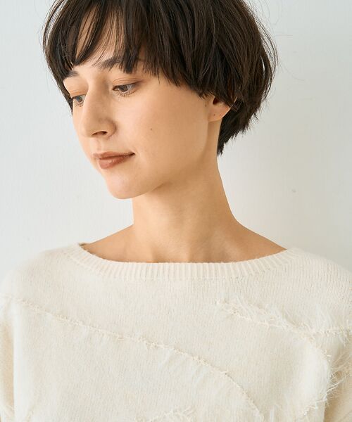 Rouge vif la cle / ルージュ・ヴィフ ラクレ ニット・セーター | 【一部店舗限定】フェザーラインニットプルオーバー | 詳細14