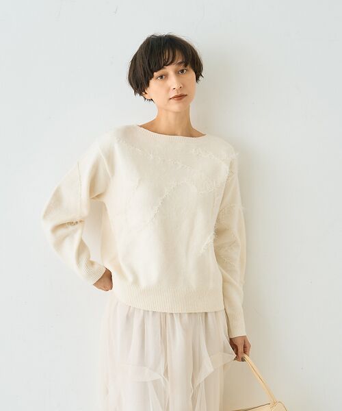 Rouge vif la cle / ルージュ・ヴィフ ラクレ ニット・セーター | 【一部店舗限定】フェザーラインニットプルオーバー | 詳細2