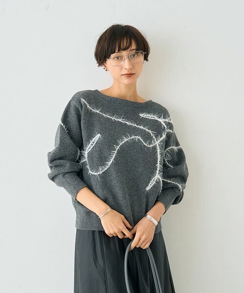 Rouge vif la cle / ルージュ・ヴィフ ラクレ ニット・セーター | 【一部店舗限定】フェザーラインニットプルオーバー | 詳細18