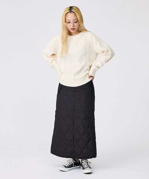 Rouge vif la cle / ルージュ・ヴィフ ラクレ ロング・マキシ丈スカート | 【TAION / タイオン】ミリタリー ダウンスカート | 詳細2