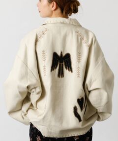 Rouge vif la cle / ルージュ・ヴィフ ラクレ テーラードジャケット | 【Le Melange/ル・メランジュ】パッチワーク刺繍ステンカラー / メキシ