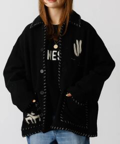 Rouge vif la cle / ルージュ・ヴィフ ラクレ テーラードジャケット | 【Le Melange/ル・メランジュ】パッチワーク刺繍ステンカラー / メキシ