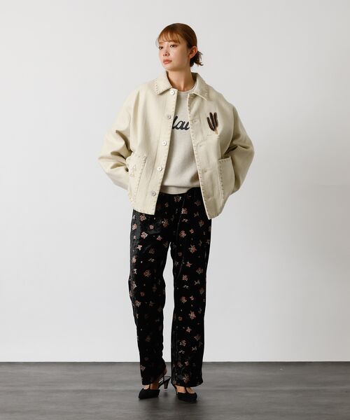 Rouge vif la cle / ルージュ・ヴィフ ラクレ テーラードジャケット | 【Le Melange/ル・メランジュ】パッチワーク刺繍ステンカラー / メキシ | 詳細3