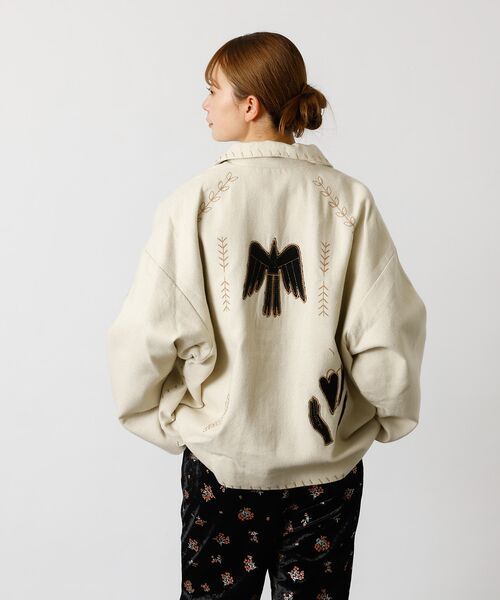 Rouge vif la cle / ルージュ・ヴィフ ラクレ テーラードジャケット | 【Le Melange/ル・メランジュ】パッチワーク刺繍ステンカラー / メキシ | 詳細6