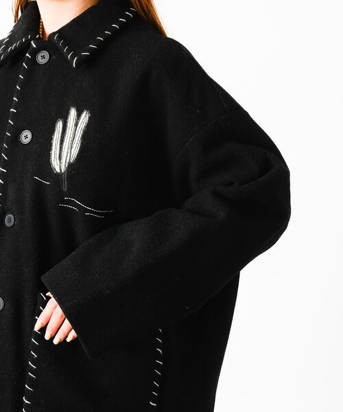 Rouge vif la cle / ルージュ・ヴィフ ラクレ テーラードジャケット | 【Le Melange/ル・メランジュ】パッチワーク刺繍ステンカラー / メキシ | 詳細18