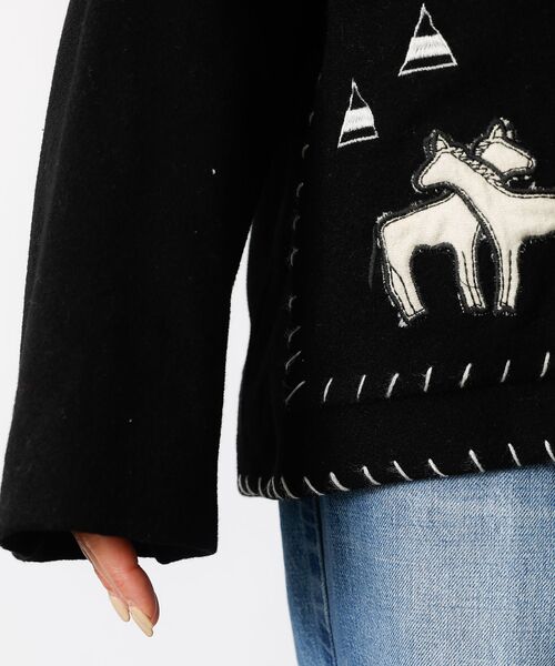 Rouge vif la cle / ルージュ・ヴィフ ラクレ テーラードジャケット | 【Le Melange/ル・メランジュ】パッチワーク刺繍ステンカラー / メキシ | 詳細20