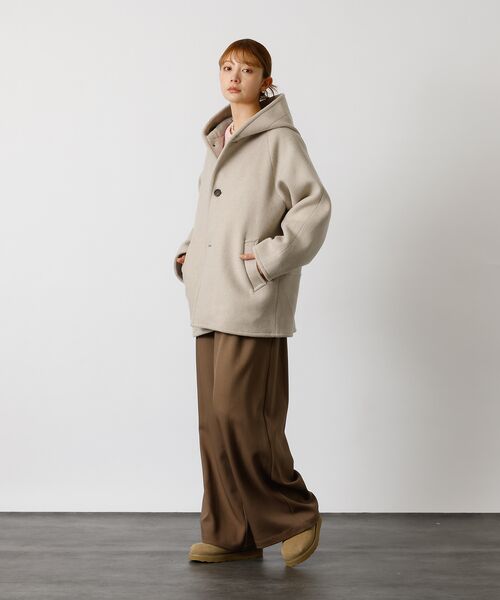 Rouge vif la cle / ルージュ・ヴィフ ラクレ その他アウター | 【Le Melange/ル・メランジュ】コクーンシルエットフードコート/#855 | 詳細1