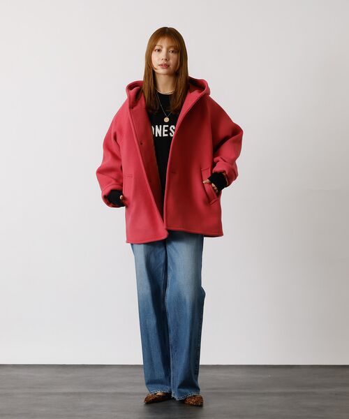 Rouge vif la cle / ルージュ・ヴィフ ラクレ その他アウター | 【Le Melange/ル・メランジュ】コクーンシルエットフードコート/#855 | 詳細15