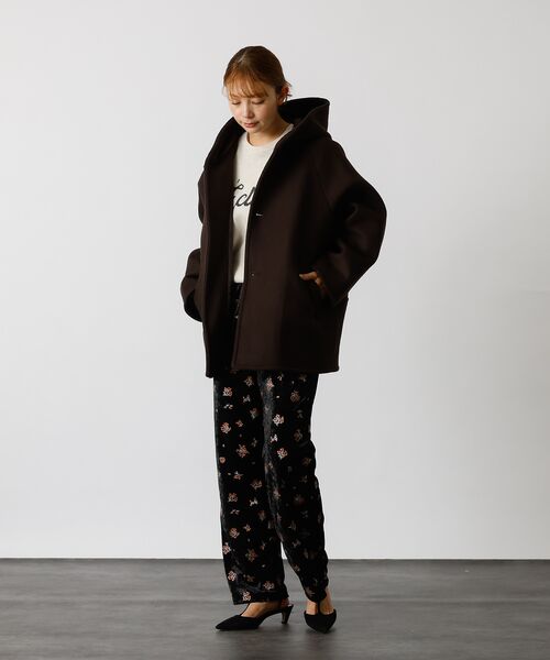 Rouge vif la cle / ルージュ・ヴィフ ラクレ その他アウター | 【Le Melange/ル・メランジュ】コクーンシルエットフードコート/#855 | 詳細19