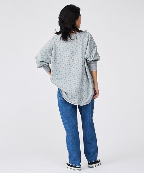 Rouge vif la cle / ルージュ・ヴィフ ラクレ スウェット | 【JEMORGAN / ジェーイーモーガン】ガーゼ裏毛 花柄クルースウェット/J | 詳細5