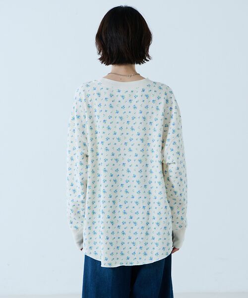 Rouge vif la cle / ルージュ・ヴィフ ラクレ スウェット | 【JEMORGAN / ジェーイーモーガン】ガーゼ裏毛 花柄クルースウェット/J | 詳細15