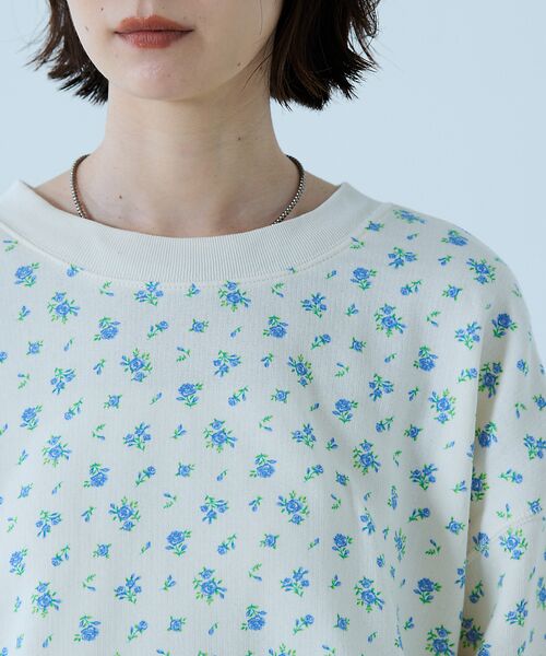 Rouge vif la cle / ルージュ・ヴィフ ラクレ スウェット | 【JEMORGAN / ジェーイーモーガン】ガーゼ裏毛 花柄クルースウェット/J | 詳細16